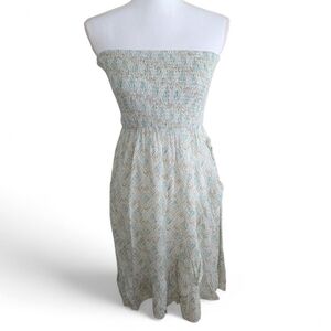 Doe & Rae Strapless Geometric Print Dress NWOT